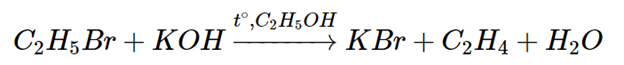 C2H5Br + KOH → C2H4 + KBr + H2O (nhiệt độ, C2H5OH) | Cân bằng PTHH Potassium hydroxide