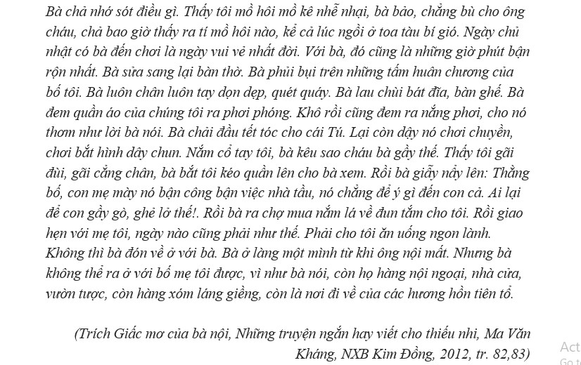 Phân tích nhân vật người bà trong đoạn trích Giấc mơ của bà nội - ảnh 2