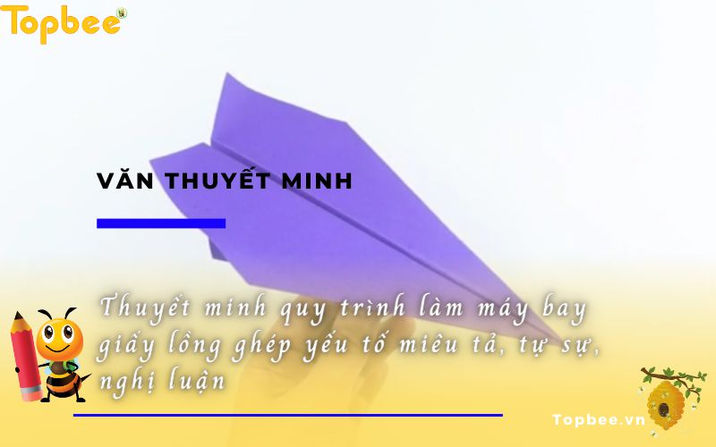 Thuyết minh quy trình làm máy bay giấy lồng ghép yếu tố miêu tả, tự sự, nghị luận