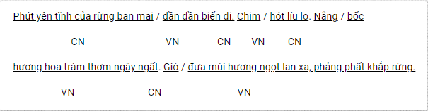 Xác định chủ ngữ, vị ngữ của mỗi câu trong đoạn văn sau